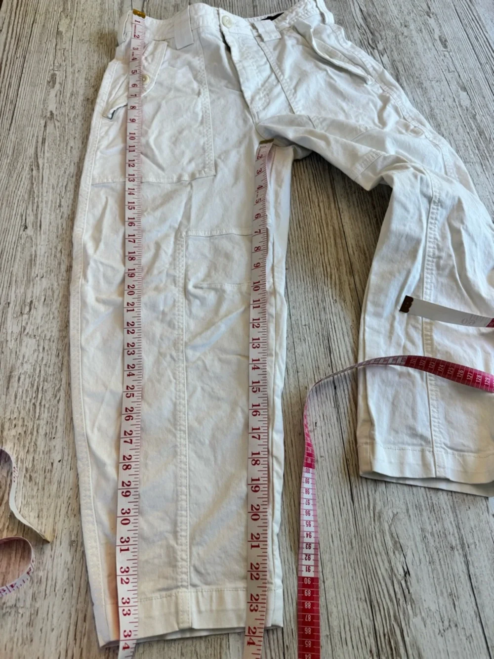 Banana Republic White Cargo Utility Pants 2P